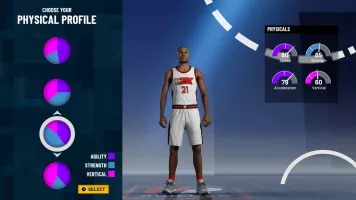 NBA 2K21   CG Demo MyPLAYER Builder Physical Profile ergebnis